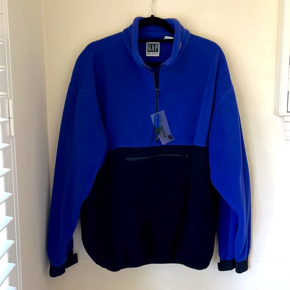 90s NWT Fleece Colorblock Pullover Gap Tech - Picture 5 of 7